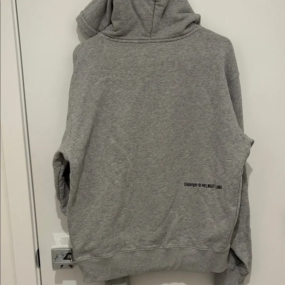 Helmut Lang Gray Graphic Hoodie for Men - Picture 4 of 13